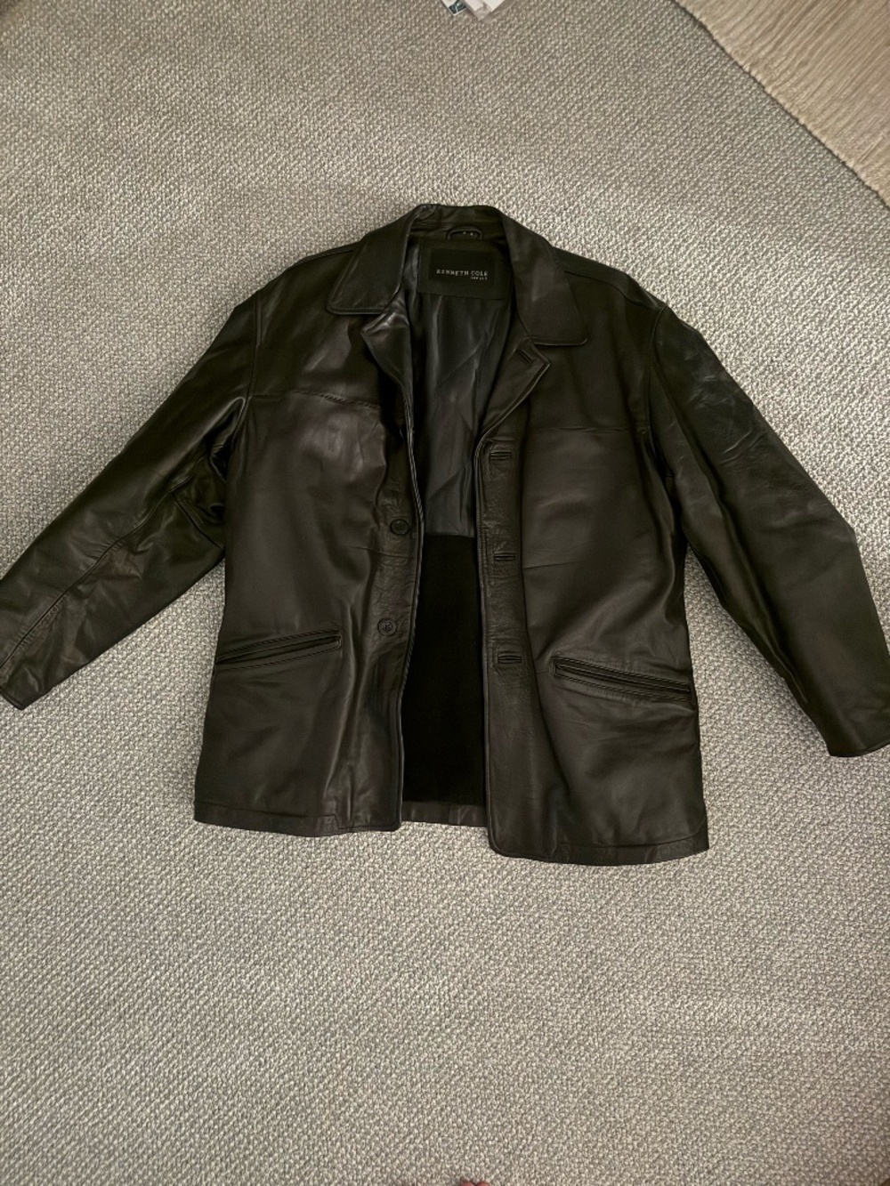 Kenneth Cole Black Leather Jacket